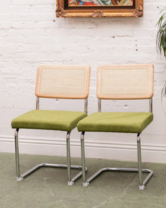 Olive Green Rattan Chair