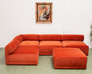 Emma 5 Piece Sectional Sofa in Monaco Rust