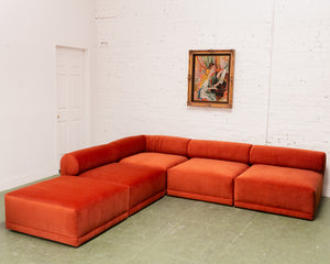 Emma 5 Piece Sectional Sofa in Monaco Rust