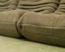 Load image into Gallery viewer, Slouchy 70&#39;s Style 3 Seat Sectional in Green
