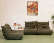 Load image into Gallery viewer, Slouchy 70&#39;s Style 3 Seat Sectional in Green
