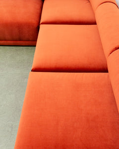 Emma 5 Piece Sectional Sofa in Monaco Rust