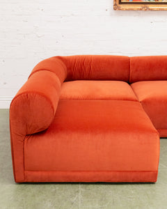 Emma 5 Piece Sectional Sofa in Monaco Rust