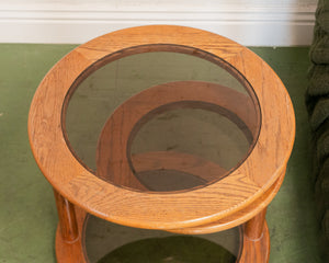 Two Tier Oak Side Table