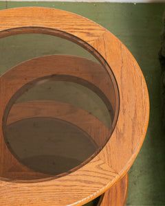 Two Tier Oak Side Table