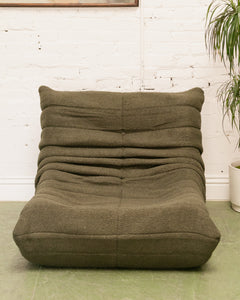 Slouchy 70's Style Lounge Chair in Green