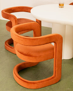 Vivienne Sculptural Lounge Chair in Terra-Cotta