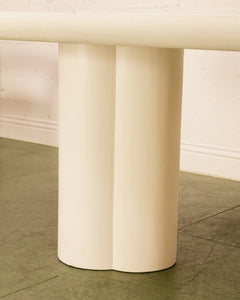 Lizzy White Plaster Dining Table