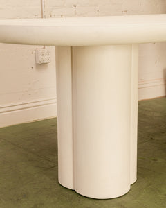 Lizzy White Plaster Dining Table