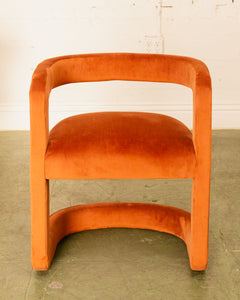 Vivienne Sculptural Lounge Chair in Terra-Cotta