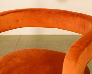 Vivienne Sculptural Lounge Chair in Terra-Cotta