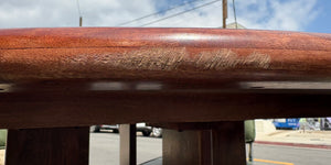 Walnut Sculptural Base Round Table (As Is)