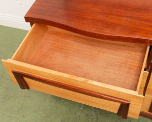 Blonde and Dark wood Vintage Dresser