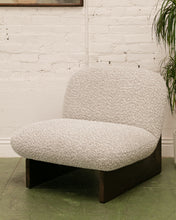 Load image into Gallery viewer, Textured Modern Lounge Chair and Ottoman with Dark Wood Base
