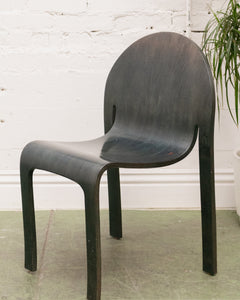Vintage Peter Danko Bent Plywood Bodyform Chair in Black Wood