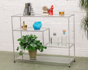 Hammered Metal Etagere Lower Shelf