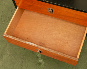 Walnut and Black Nightstand