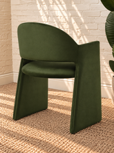 Load image into Gallery viewer, Nora Velvet Dining Armchair in Olive Green
