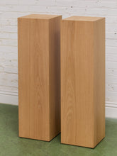 Load image into Gallery viewer, Light Oak Pedestal Tables/Plant Stand

