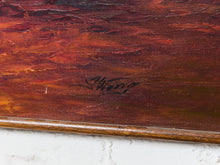 Load image into Gallery viewer, Luminous Vintage Sailboat, Mid-century Painting
