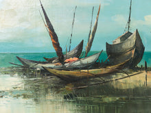 Load image into Gallery viewer, Signed Oil Painting of Ships Fine Art Framed
