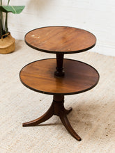 Load image into Gallery viewer, Two Tier Vintage Antique Drop-down Occasional Table
