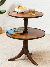 Load image into Gallery viewer, Two Tier Vintage Antique Drop-down Occasional Table
