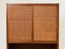 Load image into Gallery viewer, Danish Modern Teak Rattan Shelf
