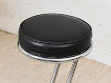 Load image into Gallery viewer, Mid-Century Modern Leather and Chrome Bar Stools 1980s Italy
