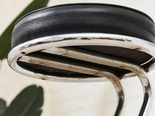 Load image into Gallery viewer, Mid-Century Modern Leather and Chrome Bar Stools 1980s Italy
