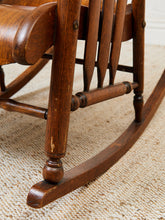 Load image into Gallery viewer, 9th Century Oak Pressed Back Rocker American Made

