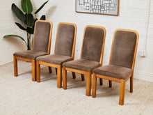 Load image into Gallery viewer, Brown Oak 1970s Dining Chairs
