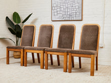 Load image into Gallery viewer, Brown Oak 1970s Dining Chairs
