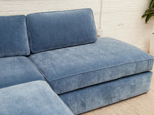 Load image into Gallery viewer, Diana Modular Sofa with Right Facing Bumper in Amici Denim
