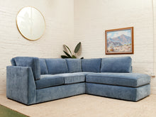 Load image into Gallery viewer, Diana Modular Sofa with Right Facing Bumper in Amici Denim
