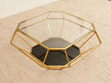 Load image into Gallery viewer, Brass Geometric Glam Coffee Table
