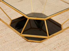 Load image into Gallery viewer, Brass Geometric Glam Coffee Table
