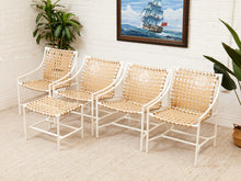 Load image into Gallery viewer, Set of Four Brown Jordan Outdoor Chair, Chairs Mid-Century with One Ottoman
