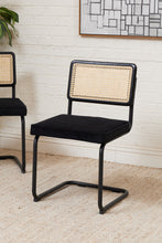 Load image into Gallery viewer, All Black and Rattan Dining Chair
