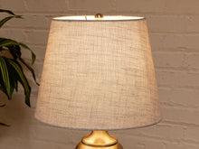 Load image into Gallery viewer, Brushed Nickel Table Lamps with Linen Shades, Modern Classic Pair

