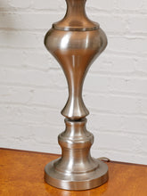 Load image into Gallery viewer, Brushed Nickel Table Lamps with Linen Shades, Modern Classic Pair
