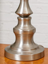 Load image into Gallery viewer, Brushed Nickel Table Lamps with Linen Shades, Modern Classic Pair
