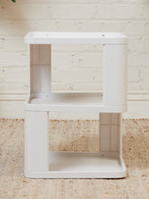 Load image into Gallery viewer, Three Tier White Plastic Side Table
