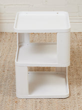 Load image into Gallery viewer, Three Tier White Plastic Side Table
