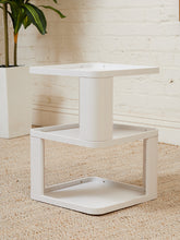 Load image into Gallery viewer, Three Tier White Plastic Side Table
