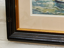 Load image into Gallery viewer, Waves Crashing Nautical, Vintage Framed Art
