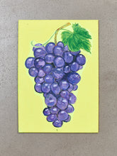 Load image into Gallery viewer, Original painting by E. Martinez Grapes on Bright Yellow background
