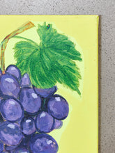 Load image into Gallery viewer, Original painting by E. Martinez Grapes on Bright Yellow background
