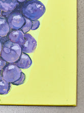 Load image into Gallery viewer, Original painting by E. Martinez Grapes on Bright Yellow background

