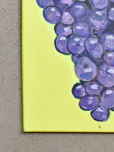 Load image into Gallery viewer, Original painting by E. Martinez Grapes on Bright Yellow background
